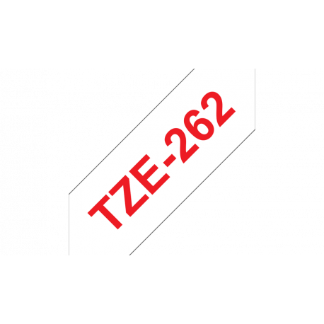 Brother TZe262 - Red on white - Roll (3.6 cm x 8 m) 1 roll(s) laminated tape - for P-Touch PT-3600, 550, 9200, 9400, 9500, 9600, 9700, 9800, D800, P900, P950 - 1