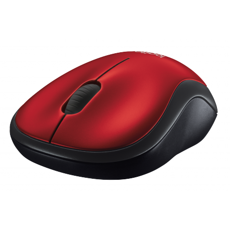 Logitech M185 - Mouse - optical - wireless - 2.4 GHz - USB wireless receiver - red - 1