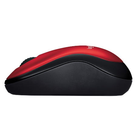 Logitech M185 - Mouse - optical - wireless - 2.4 GHz - USB wireless receiver - red - 3