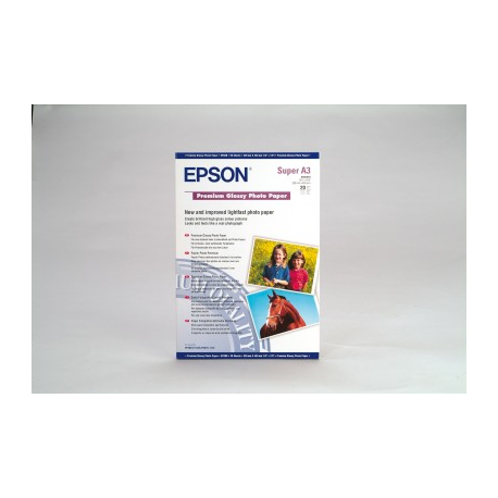 Epson Premium - Glossy - Super A3 / B (330 x 483 mm) - 255 g / m² - 20 sheet(s) photo paper - for SureColor SC-P700, P7500, P900, P9500, T2100, T3100, T3400, T3405, T5100, T5400, T5405 - 2