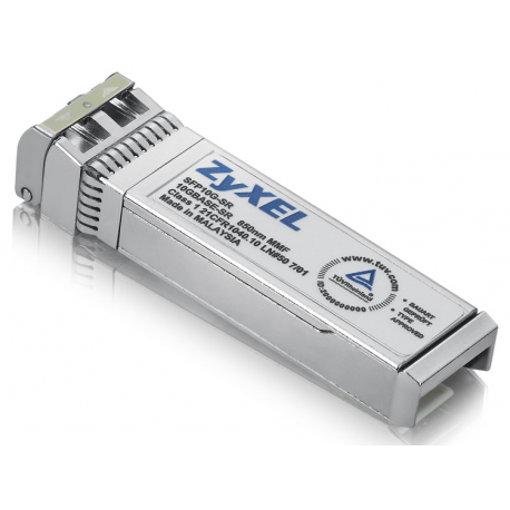 Zyxel SFP10G-SR - SFP+ transceiver module - 10 GigE - 10GBase-SR - LC multi-mode - up to 300 m - 850 nm - for Zyxel XGS1910-24, XGS1910-48 - 1