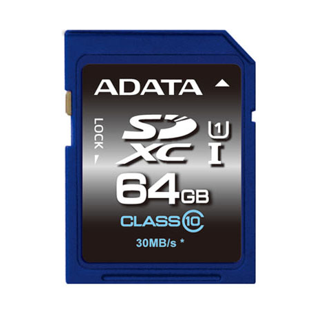 ADATA Premier UHS-I - Flash memory card - 64 GB - UHS Class 1  /  Class10 - SDXC UHS-I - 2