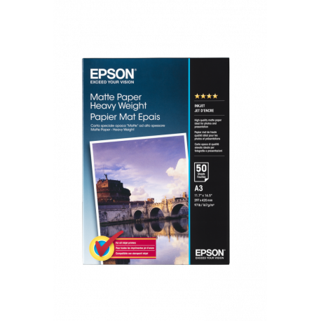 Epson - Matte - A3 (297 x 420 mm) - 167 g / m² - 50 sheet(s) paper - for EcoTank ET-16500, 7750; SureColor P5000, P800, SC-P10000, P5000, P700, P7500, P900, P9500 - 3