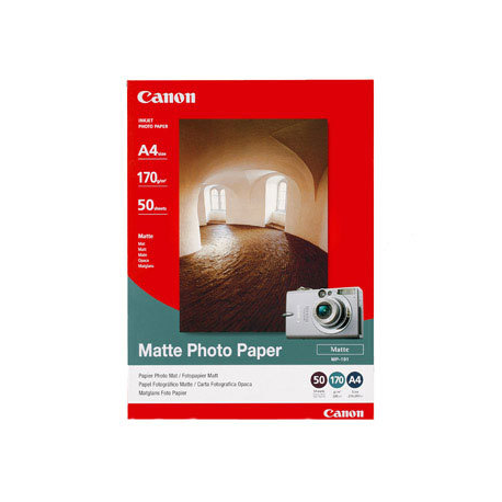 Canon MP-101 - Matte - A4 (210 x 297 mm) 50 sheet(s) photo paper - for PIXMA iP90, iX7000, MG8250, MP490, MP510, MP550, MP560, MP960, MX330, PRO-1, PRO-10, 100 - 2