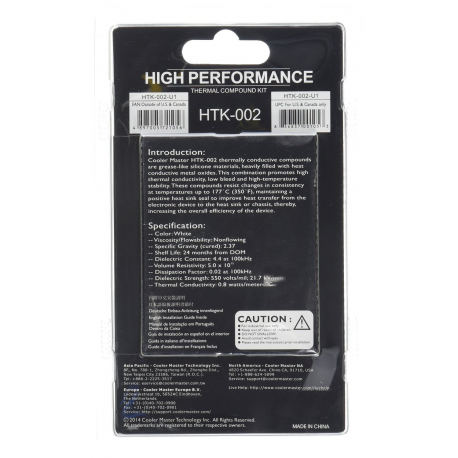 Cooler Master HTK-002-U1-GP Thermal Compound kit SC102 " High Performance",