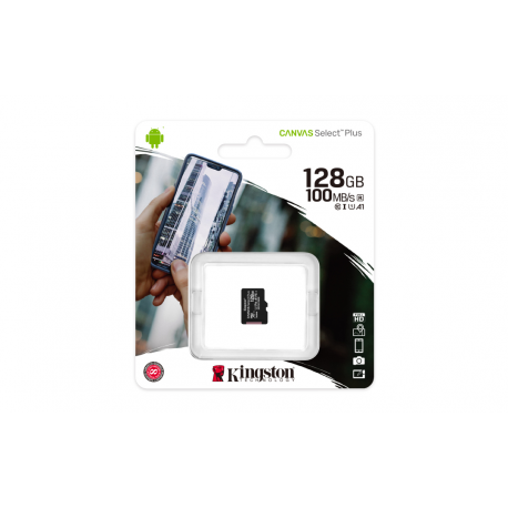 KINGSTON 128GB micSDXC Canvas Select Plus 100R A1 C10 Single Pack w/o ADP