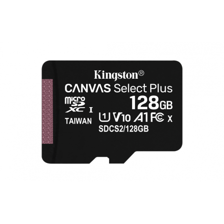 KINGSTON 128GB micSDXC Canvas Select Plus 100R A1 C10 Single Pack w/o ADP