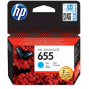 HP 655 - Cyan - original - ink cartridge - for Deskjet Ink Advantage 3525, Ink Advantage 46XX, Ink Advantage 5525, Ink Advantage 6525