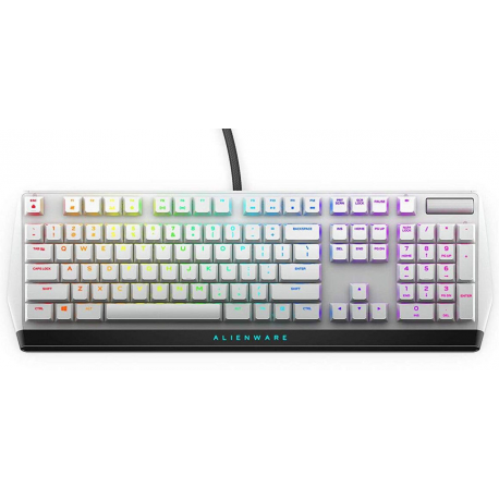 Alienware AW510K - Keyboard - backlit - USB - key switch: CHERRY MX Low Profile Red - lunar light - for Alienware Area-51, Aurora, Aurora R10, Aurora R9, M15, M17; G5 5090 - 0