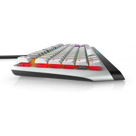 Alienware AW510K - Keyboard - backlit - USB - key switch: CHERRY MX Low Profile Red - lunar light - for Alienware Area-51, Aurora, Aurora R10, Aurora R9, M15, M17; G5 5090 - 3