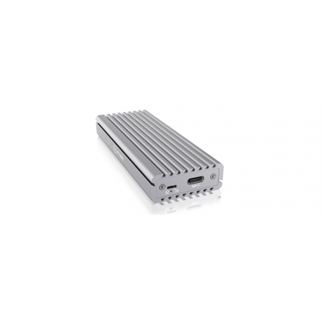 RaidSonic ICY BOX IB-1817Ma-C31 - Storage enclosure with data indicator - M.2 - M.2 NVMe Card - USB 3.1 (Gen 2) - silver - 0