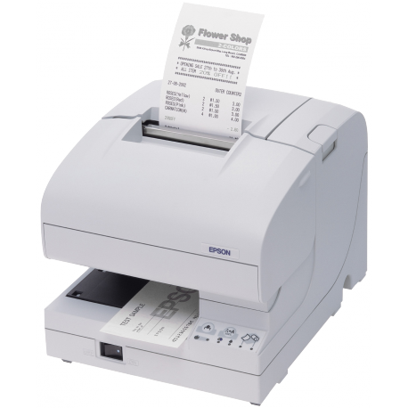 Epson TM J7700 - Receipt printer - ink-jet - Roll (8.3 cm), 230 x 297 mm - up to 98 mm / sec - USB 2.0, LAN - cutter - white - 0