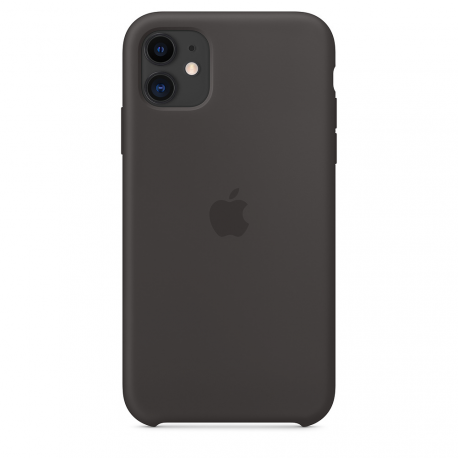 Apple - Back cover for mobile phone - silicone - black - for iPhone 11 - 1
