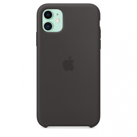 Apple - Back cover for mobile phone - silicone - black - for iPhone 11 - 2