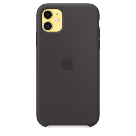 Apple - Back cover for mobile phone - silicone - black - for iPhone 11 - 3