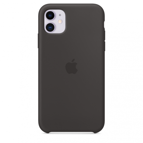 Apple - Back cover for mobile phone - silicone - black - for iPhone 11 - 4