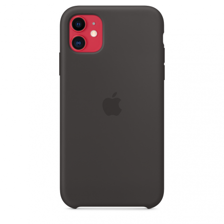 Apple - Back cover for mobile phone - silicone - black - for iPhone 11 - 5