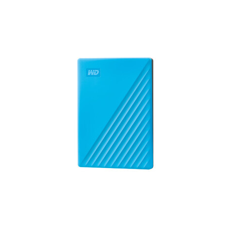 WD My Passport WDBYVG0020BBL - Hard drive - encrypted - 2 TB - external (portable) - USB 3.2 Gen 1 - 256-bit AES - blue - 5
