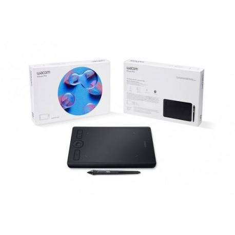 Wacom Intuos Pro Small - Digitiser - right and left-handed - 16 x 10 cm - multi-touch - electromagnetic - 6 buttons - wireless, wired - Bluetooth, USB 2.0 - black - 1