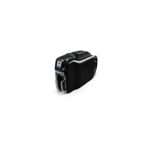 Zebra ZC350 - Plastic card printer - colour - dye sublimation / thermal transfer - CR-80 Card (85.6 x 54 mm) - 300 dpi - up to 1000 cards / hour (mono)  /  up to 225 cards / hour (colour) - capacity: 100 cards - USB 2.0, LAN - 1