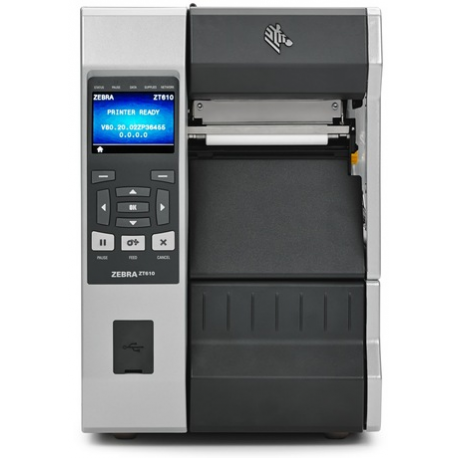Zebra ZT610 - Label printer - direct thermal  /  thermal transfer - Roll (11.4 cm) - 300 dpi - up to 356 mm / sec - USB 2.0, serial, Gigabit LAN, USB host, Bluetooth 4.0 - TAA Compliant - 1