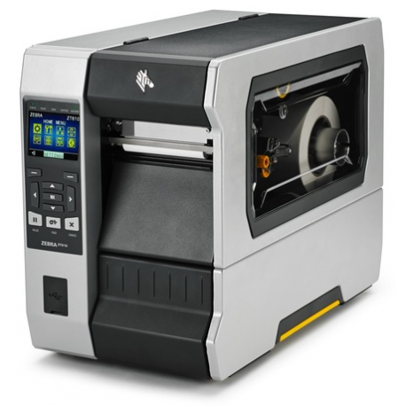 Zebra ZT610 - Label printer - direct thermal  /  thermal transfer - Roll (11.4 cm) - 300 dpi - up to 356 mm / sec - USB 2.0, serial, Gigabit LAN, USB host, Bluetooth 4.0 - cutter - TAA Compliant - 1