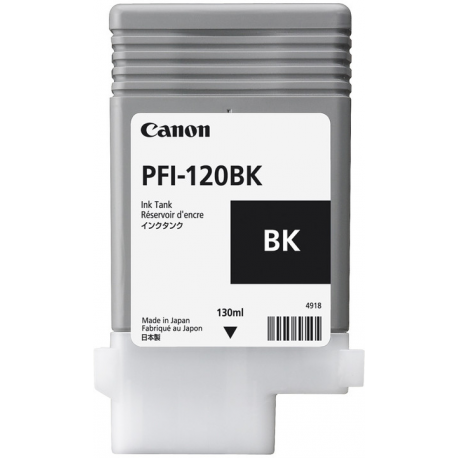 Canon PFI-120 BK - 130 ml - black - original - ink tank - for imagePROGRAF GP-200, GP-300, TM-200, TM-205, TM-300, TM-305 - 0