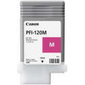 Canon PFI-120 M - 130 ml - magenta - original - ink tank - for imagePROGRAF GP-200, GP-300, TM-200, TM-205, TM-300, TM-305