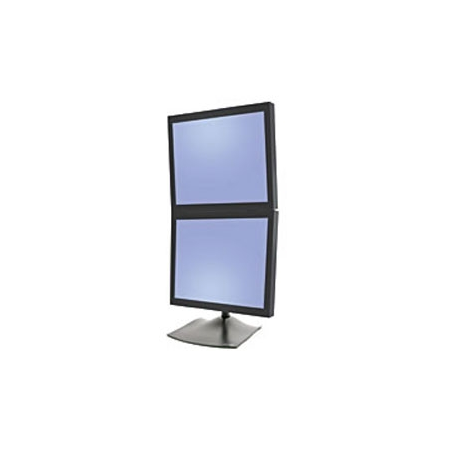 Ergotron DS100 - Mounting kit (2 pivots, 2 VESA adapters, base, 28" pole) - for 2 LCD displays (low profile) - aluminium, steel - black - screen size: up to 27" - desktop - 1