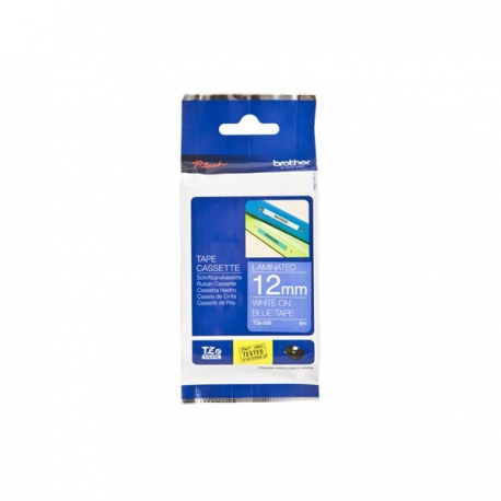 Brother TZe-535 - White on blue - Roll (1.2 cm x 8 m) 1 cassette(s) laminated tape - for Brother PT-D210, D600, H110; P-Touch PT-1005, D450, H110, P300; P-Touch Cube Pro PT-P910 - 2
