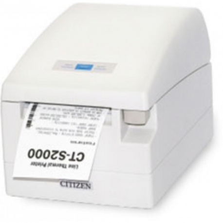 Citizen CT-S2000L - Receipt printer - two-colour (monochrome) - thermal line - Roll (8.25 cm) - 203 dpi - up to 220 mm / sec - USB, serial - cutter - white - 2