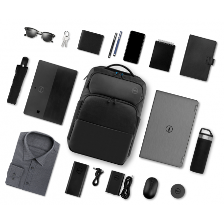 Dell Pro Backpack 17 - Notebook carrying backpack - 17" - black with HD Screen print logo - for Inspiron 37XX, 7791 2-in-1; Latitude 5401, 5501, 9510; Precision 5750, 77XX; XPS 17 9710 - 12