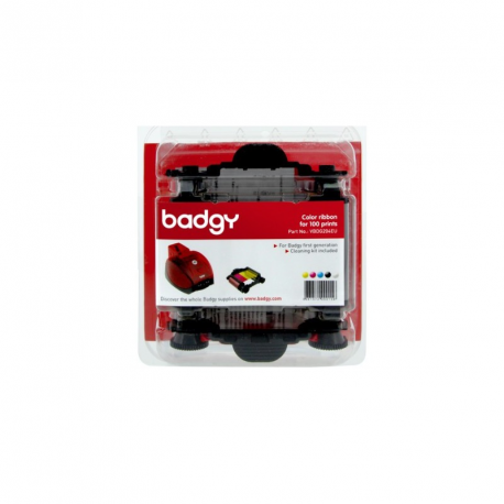 Badgy - YMCKO - print ribbon cassette - for Badgy 100, 1st Generation, 200 - 1