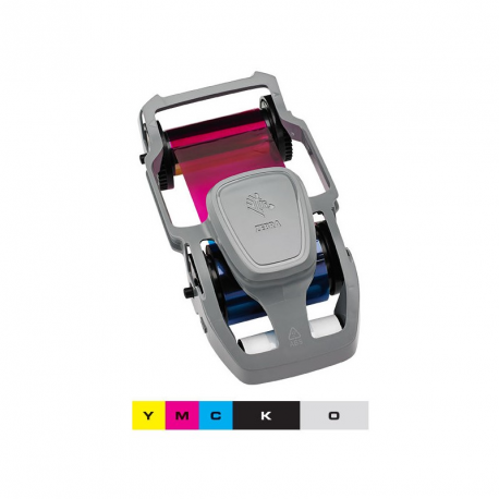Zebra - Colour (cyan, magenta, yellow, resin black, clear overcoat) - print ribbon (color, half-panel) - for Zebra ZC100, ZC300 - 2