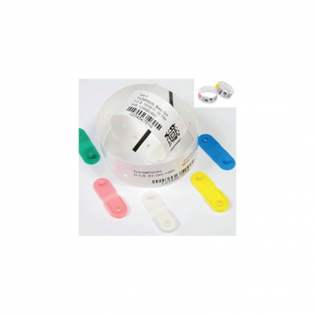 Zebra Z-Band QuickClip - Polypropylene (PP) - coated - white - 30.16 x 279.4 mm 960 label(s) (4 roll(s) x 240) wristbands - 3