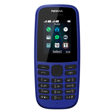 Nokia 105 TA-1203 (Blue) Single SIM 1.77" TFT 120x160/4MB/4MB RAM/microUSB