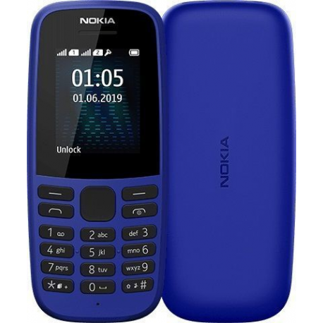 Nokia 105 TA-1203 (Blue) Single SIM 1.77" TFT 120x160/4MB/4MB RAM/microUSB