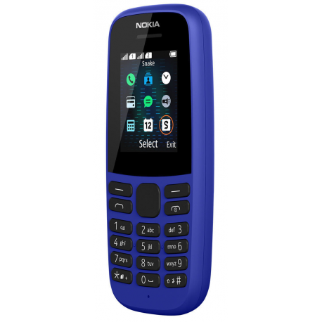 Nokia 105 TA-1203 (Blue) Single SIM 1.77" TFT 120x160/4MB/4MB RAM/microUSB