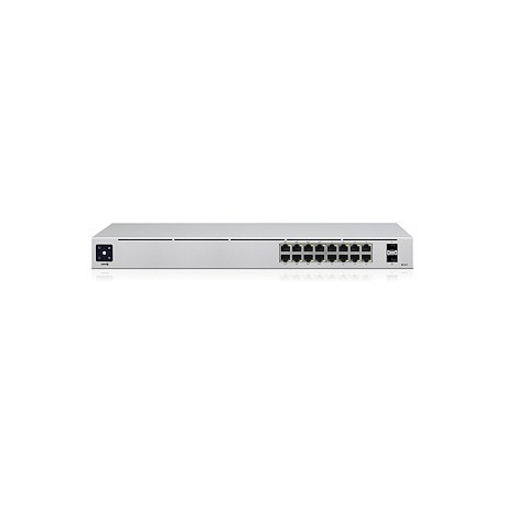 Ubiquiti UniFi Switch USW-16-POE - Switch - Managed - 16 x 10 / 100 / 1000 (8 PoE+) + 2 x Gigabit SFP - desktop, rack-mountable - PoE+ (42 W) - 6