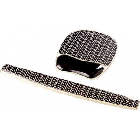 Fellowes Photo Gel - Mouse pad with wrist pillow - chevron - 2