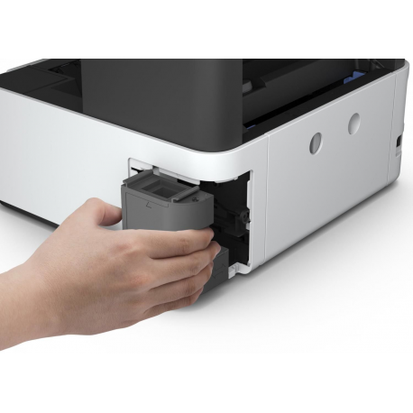 Epson EcoTank M2170 - Multifunction printer - B / W - ink-jet - refillable - A4 / Legal (media) - up to 20 ppm (printing) - 250 sheets - USB, LAN, Wi-Fi - white - 4