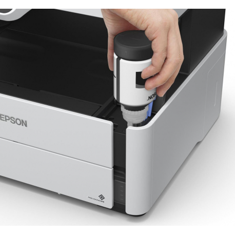 Epson EcoTank M2170 - Multifunction printer - B / W - ink-jet - refillable - A4 / Legal (media) - up to 20 ppm (printing) - 250 sheets - USB, LAN, Wi-Fi - white - 6