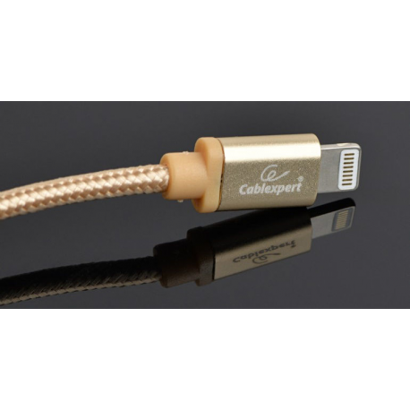 Cablexpert - Lightning cable - USB male to Lightning male - 1.8 m - gold - for Apple iPad / iPhone / iPod (Lightning) - 1