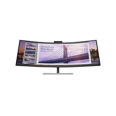 HP S430c - LED monitor - curved - 43.4" - 3840 x 1200 4K UHD (2160p) @ 60 Hz - VA - 350 cd / m² - 3000:1 - 5 ms - HDMI, DisplayPort, USB-C - 3