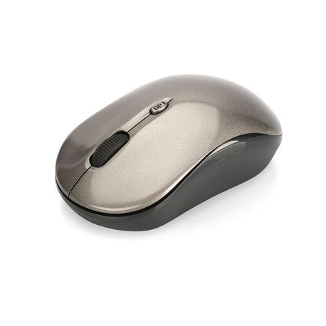 Ednet Notebook Mouse - Mouse - right and left-handed - optical - 3 buttons - wireless - 2.4 GHz - USB wireless receiver - black, antracite - 6