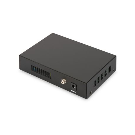 Assmann 4-Port PoE GB Desktop Switch (Gigabit Desktop PoE af/at 4-Port Switch, 10/100/1000Mbps, 62W PoE Power Budget, Metallgehä
