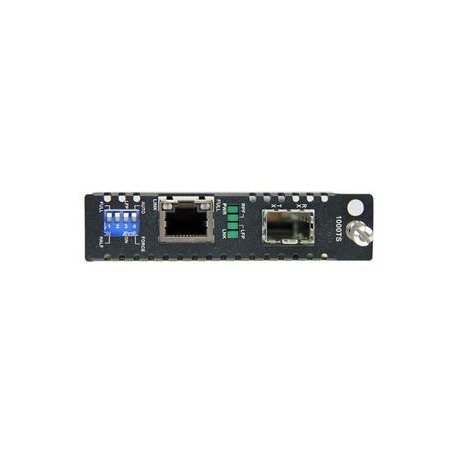 StarTech.com Gigabit Ethernet Fiber Media Converter Card Module w /  Open SFP Slot - Fiber to Ethernet Converter - Ethernet Media Converter (ET91000SFP2C) - Fibre media converter - GigE - 1000Base-TX - RJ-45  /  SFP (mini-GBIC) - for P / N: ET10GSFP, GLCSXMMRGDST, J4858C10PKST, J4858CST - 1