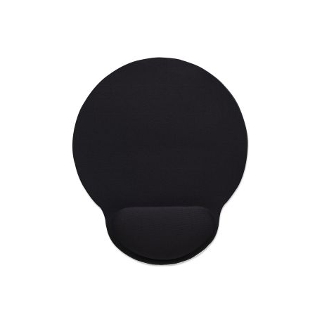 Manhattan Wrist Gel Support Pad and Mouse Mat, Black, 241 Ã— 203 Ã— 40 mm, non slip base, Lifetime Warranty, Card Retail Packaging - Mouse pad with wrist pillow - black - 3