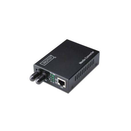 DIGITUS Professional DN-82110-1 - Fibre media converter - GigE - 10Base-T, 1000Base-SX, 100Base-TX, 1000Base-T - RJ-45  /  ST multi-mode - up to 500 m - 850 nm - 3