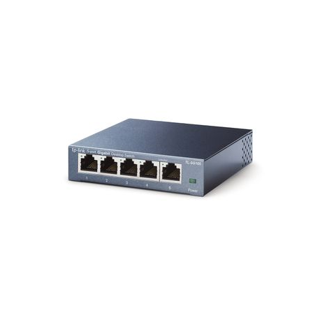 TP-LINK TL-SG105 5-Port Metal Gigabit Switch - Switch - unmanaged - 5 x 10 / 100 / 1000 - desktop - 1